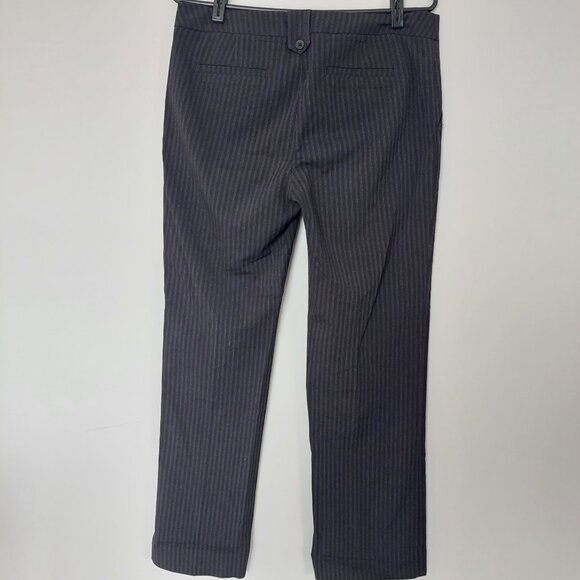 Smart Set Mid-Rise Straight Leg Grey Pin Striped Pants (Size 9) - Picture 2 of 8